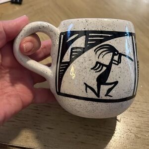 Southwest Tribal Pottery Art Coffee Cup Mug.  Hand crafted.